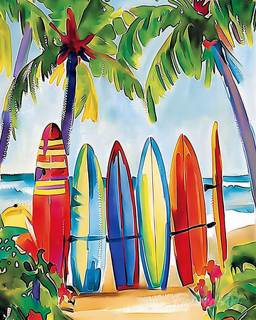 Colorful Surfboards