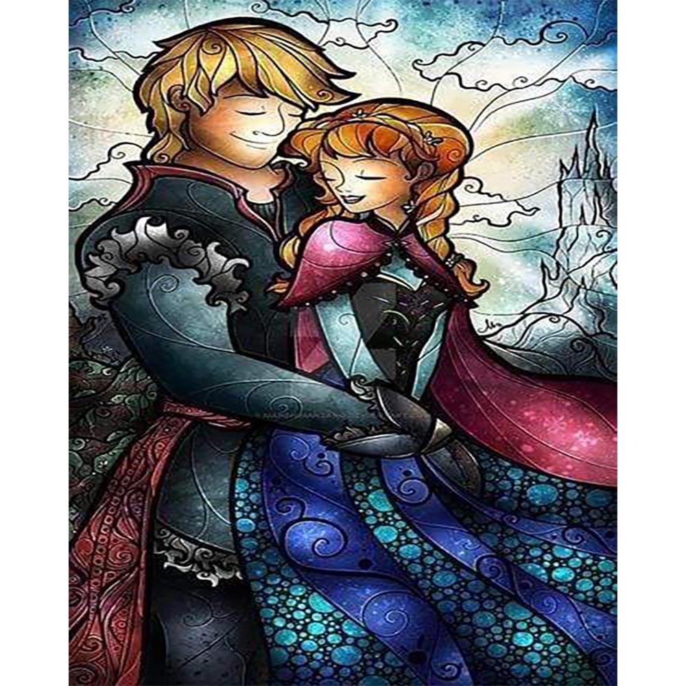 Couple Stained Glass