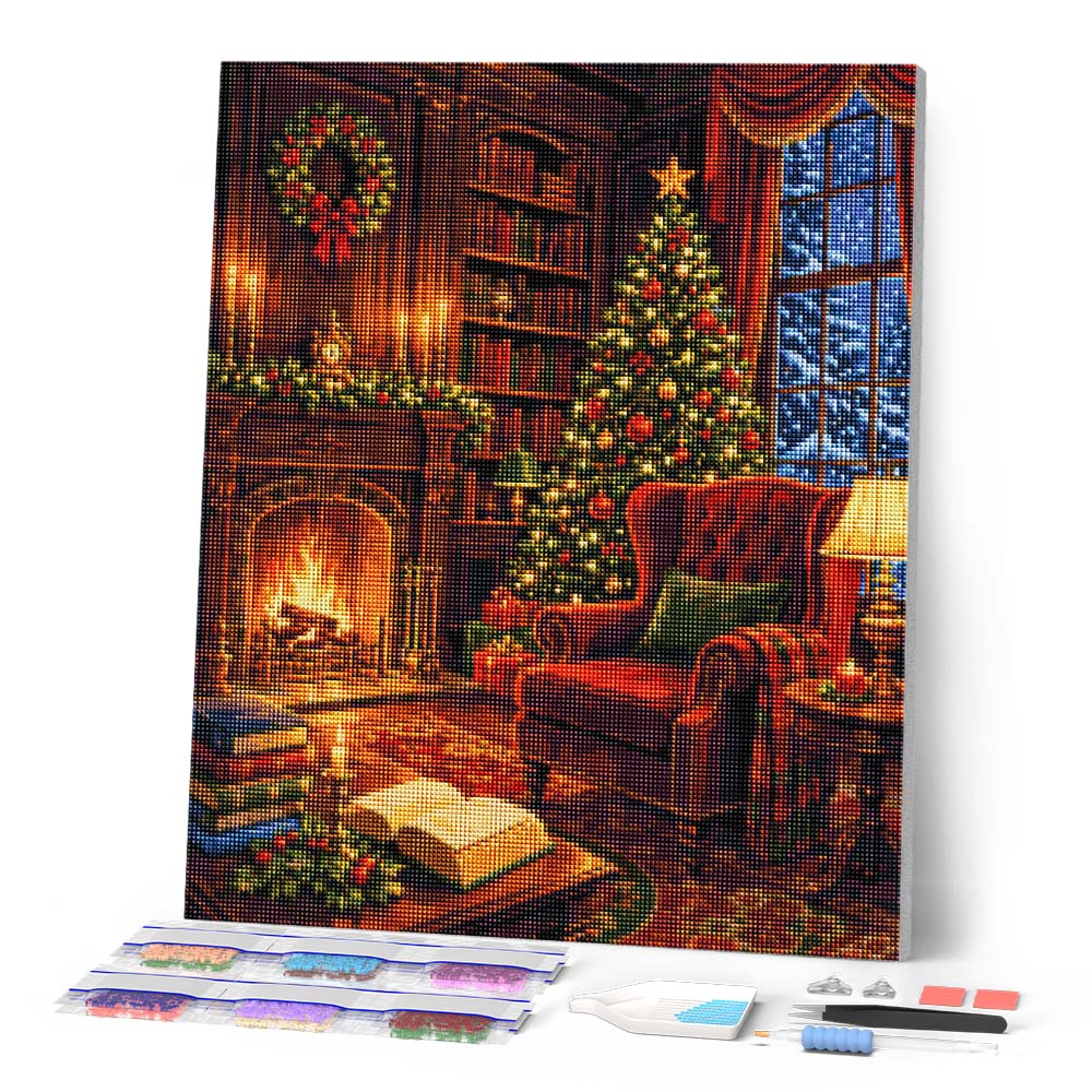 Cozy Christmas Library