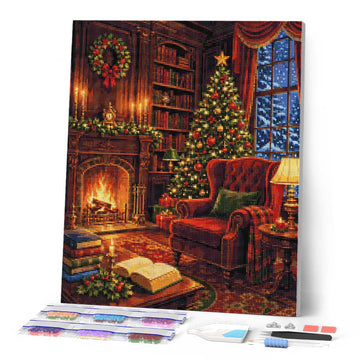 Cozy Christmas Library