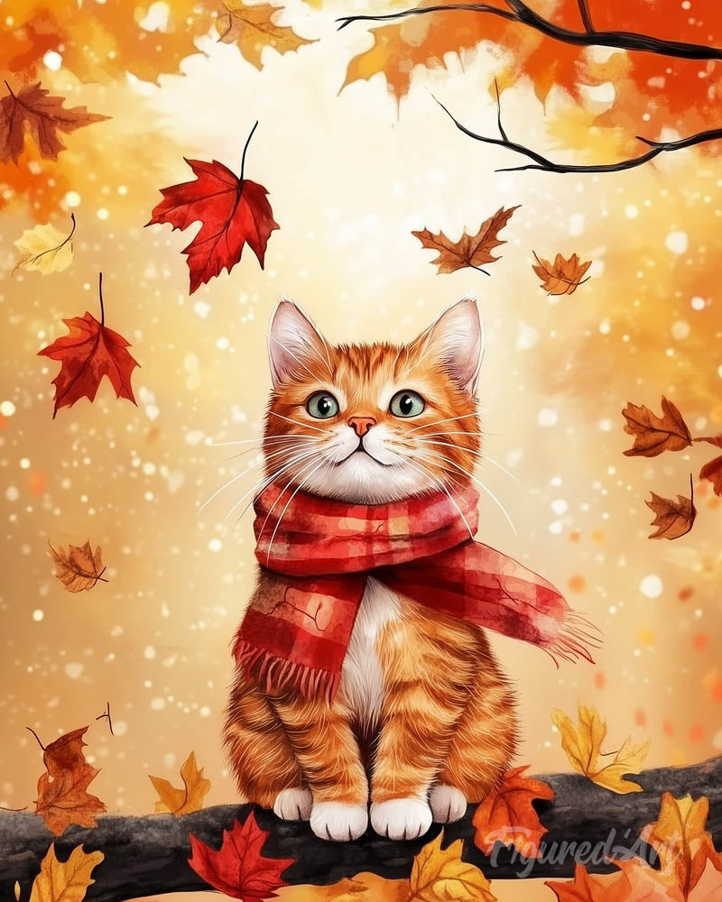 Cozy Fall Cat