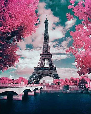 Eiffel Tower and Flowers