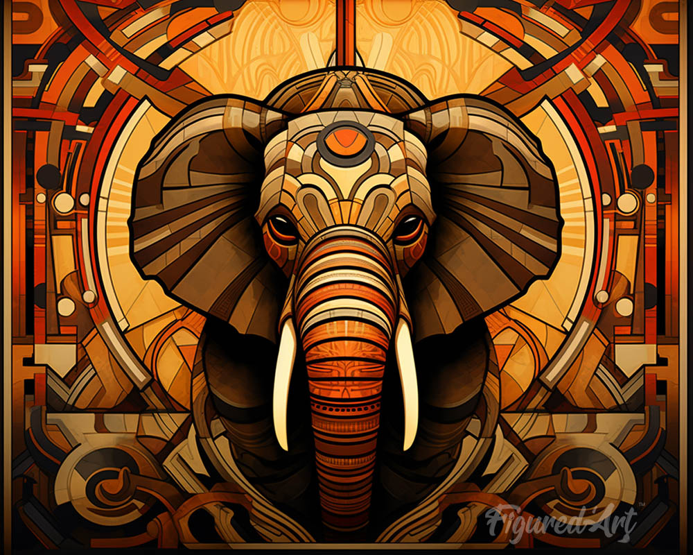 Elephant Art Deco