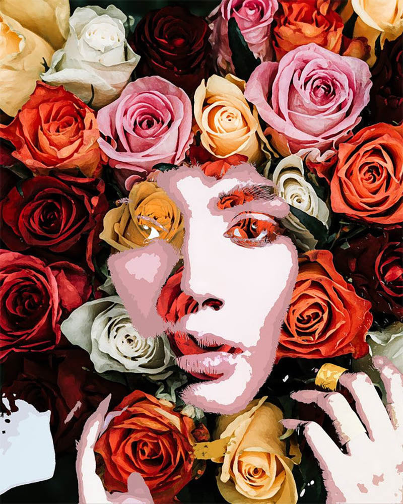 Face of roses