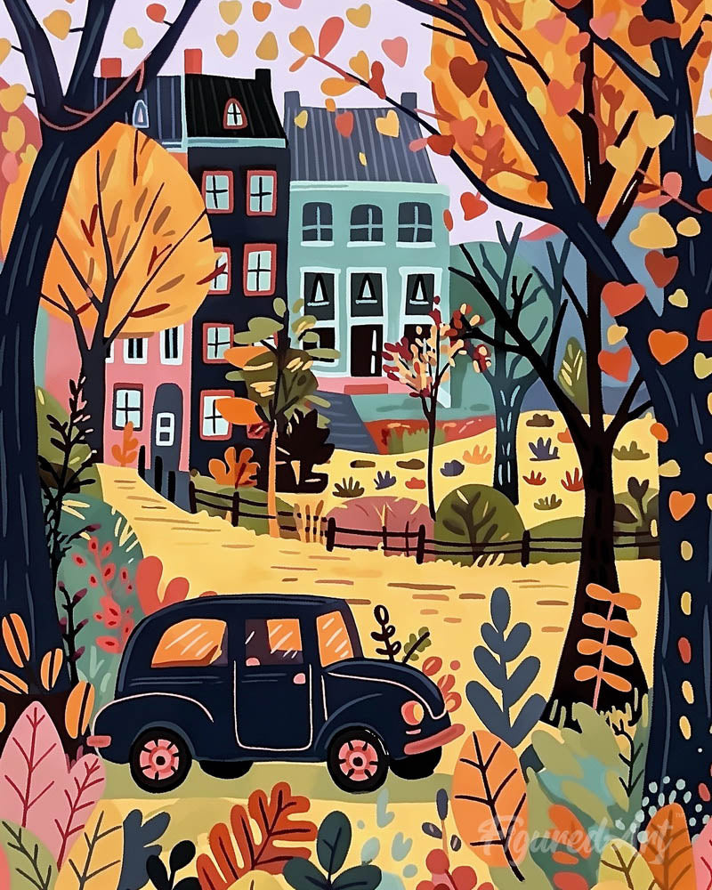 Fall Classic Car Scene