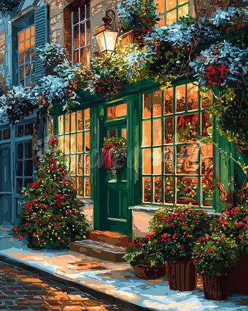 Festive Green Door