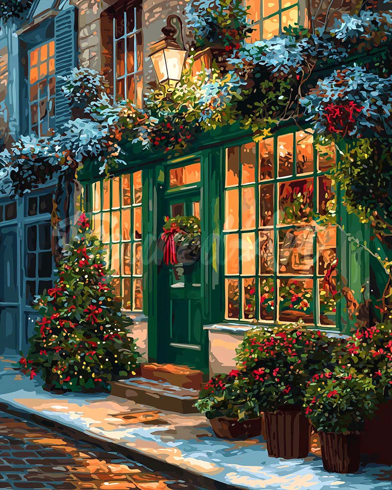 Festive Green Door