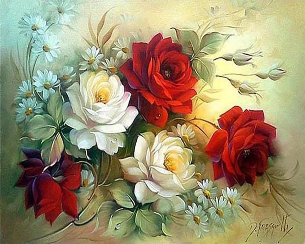 Flower Arrangement red and white