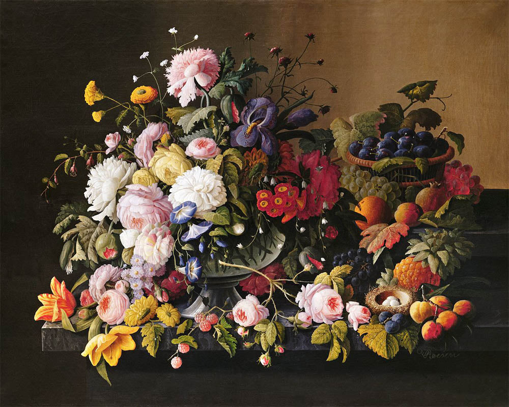Flowers and fruits - Severin Roesen