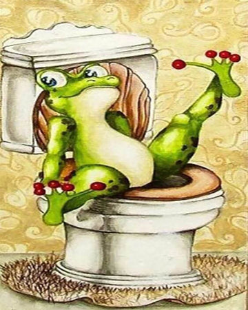 Frog in Toilets