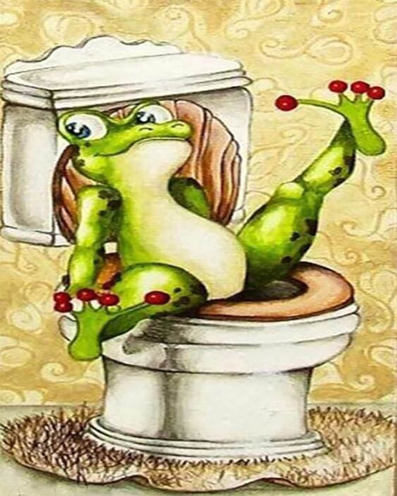 Frog in Toilets