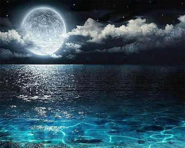 Full Moon and Sea Reflection