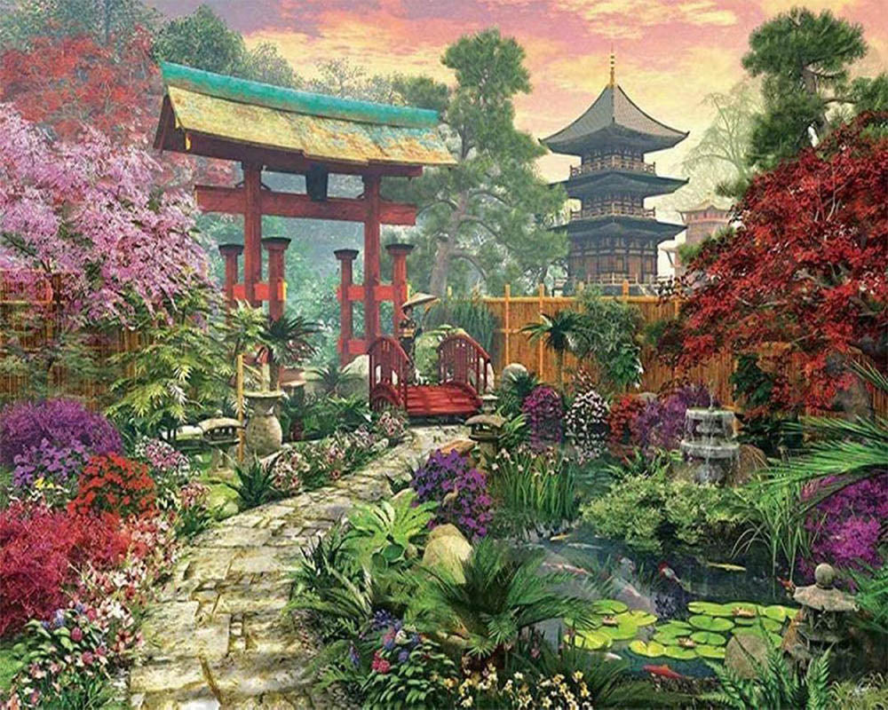 Garden leading to the Temple