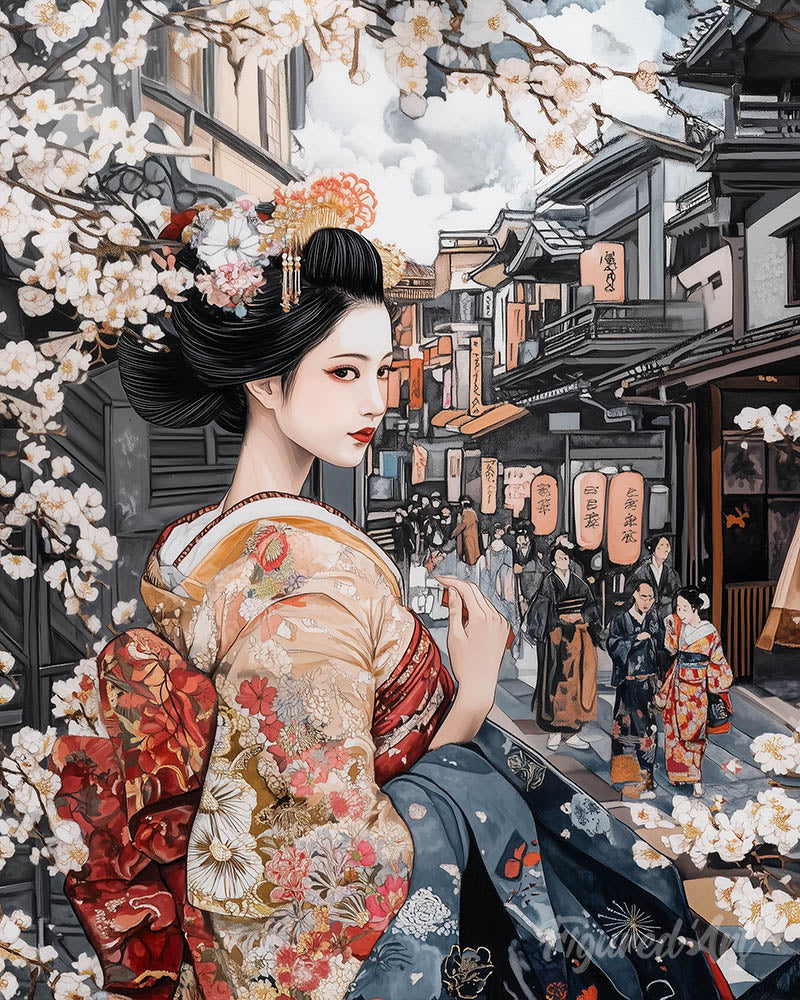 Geisha in Vintage Street