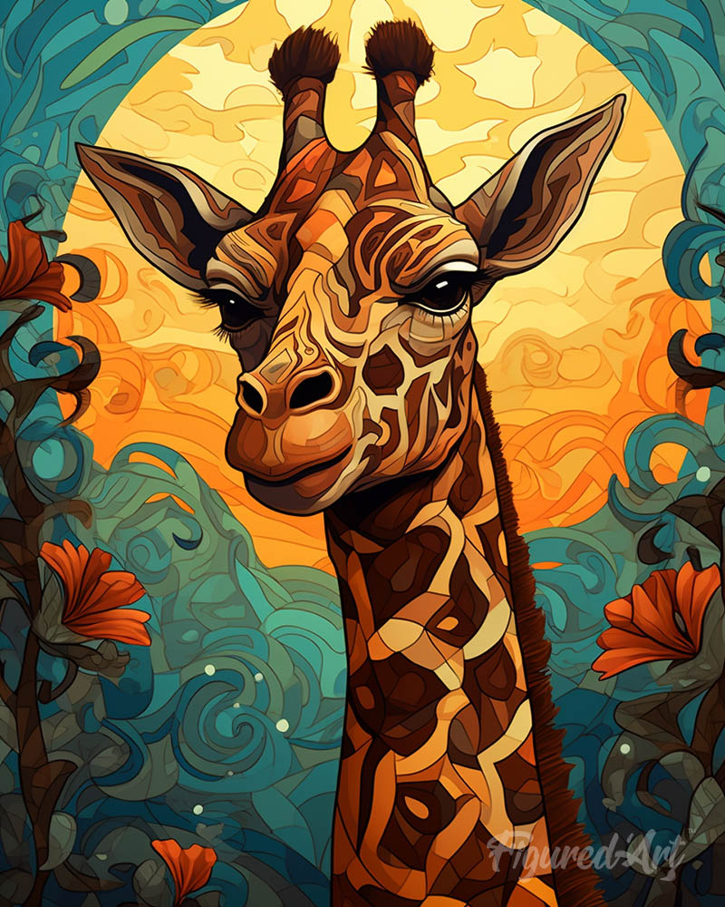 Giraffe Art Deco