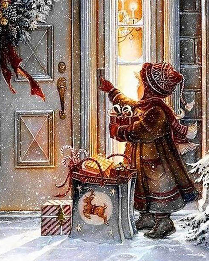 Girl on Christmas night