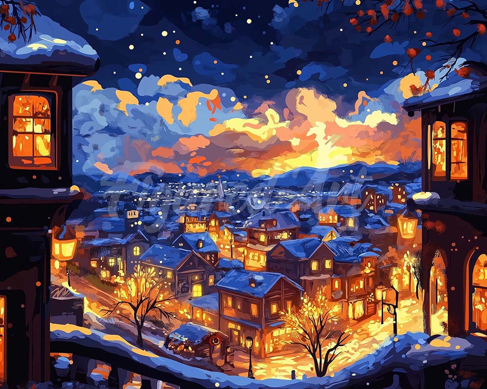Glowing Winter Night