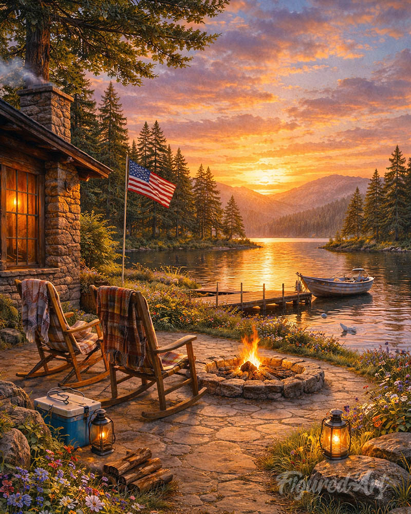 Golden Hour by the Lake