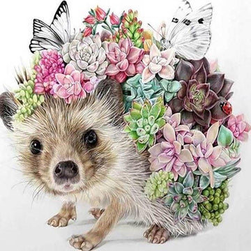 Hedgehog and Flowers