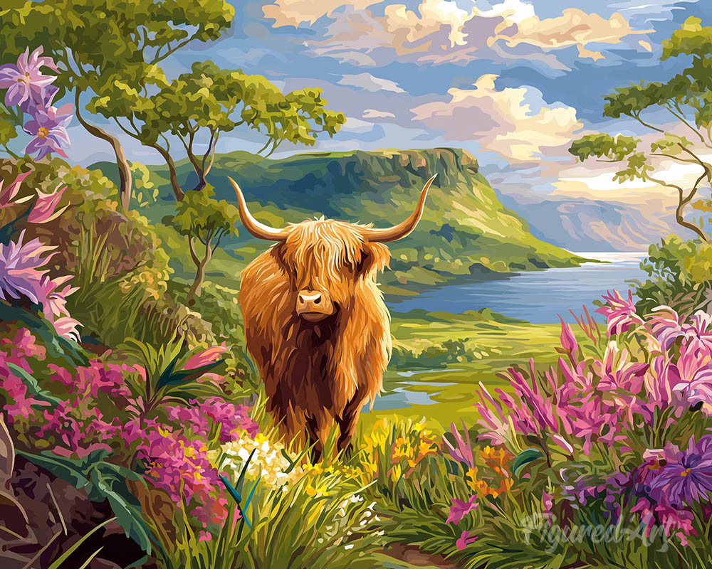 Highland Cow Spring Valley