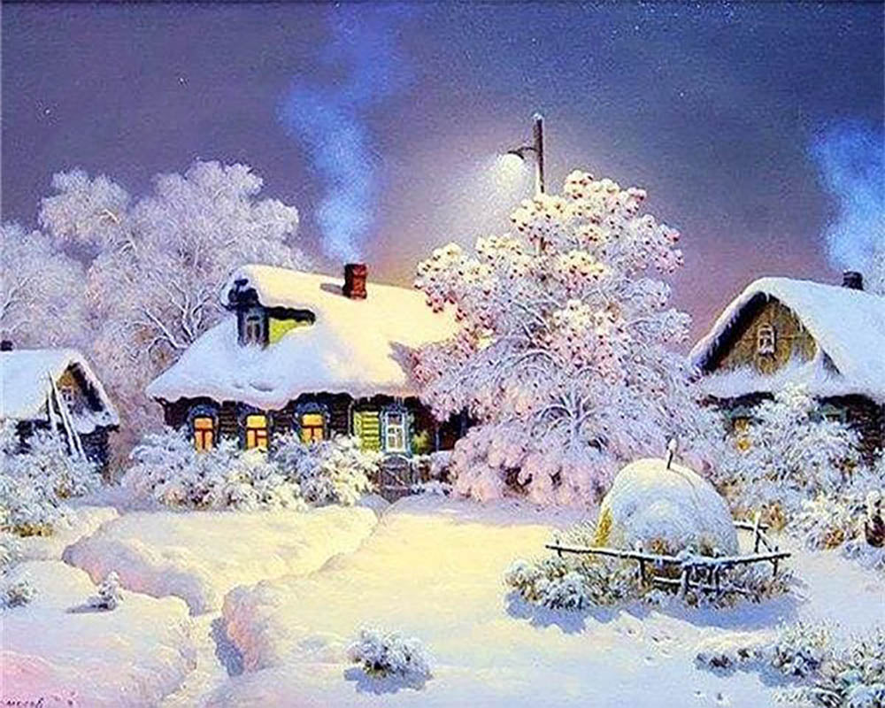 Houses in the Snow
