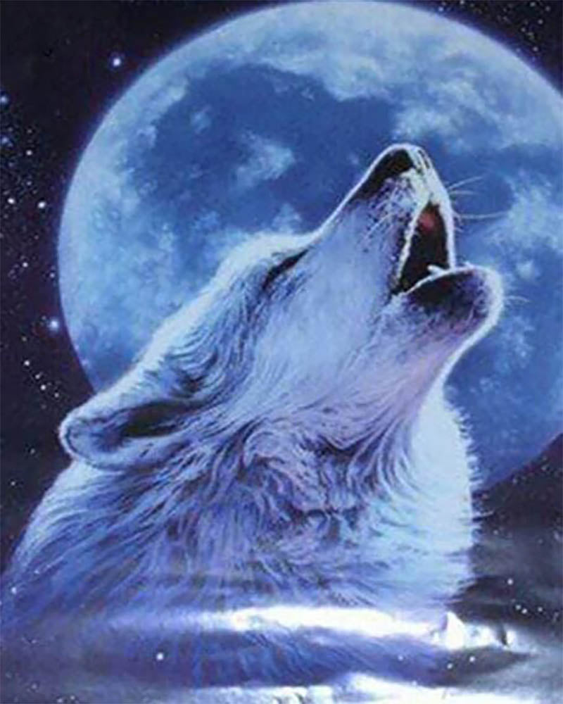 Howling Wolf and Full Moon