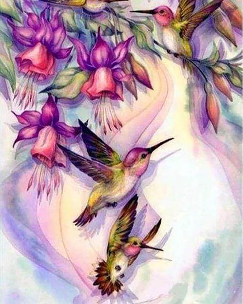 Hummingbirds in Flight