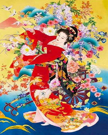 Japanese woman wearing traditional clothes