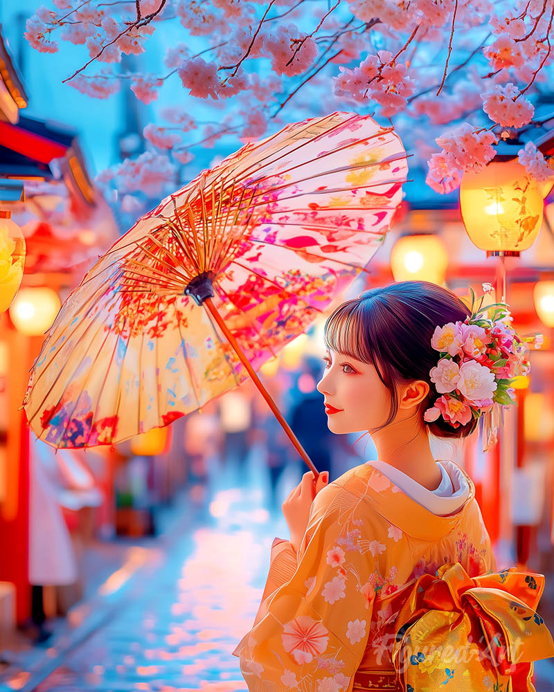 Kimono Girl on Sakura Street