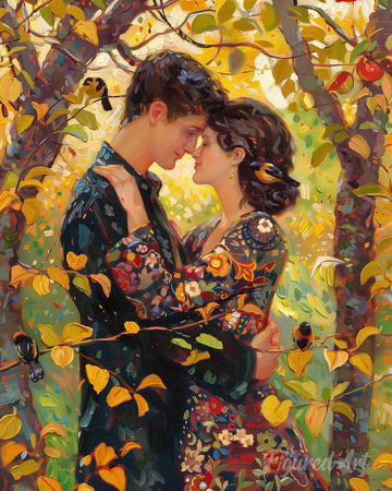Klimt-Inspired Fall Embrace