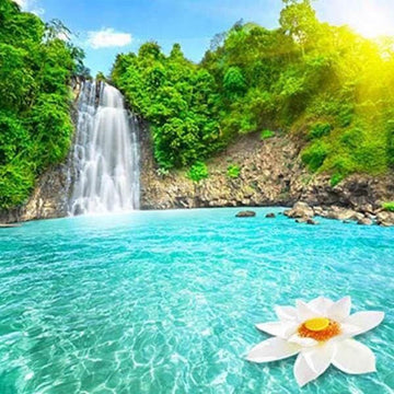 Lagoon and Waterfall