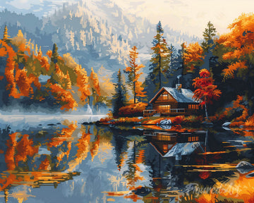 Lakeside Fall Cabin