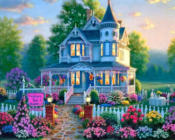 Large house and Flowery Garden