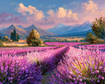 Lavender Fields at Dusk