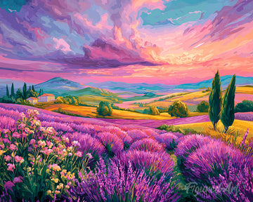 Lavender Hills at Sunset