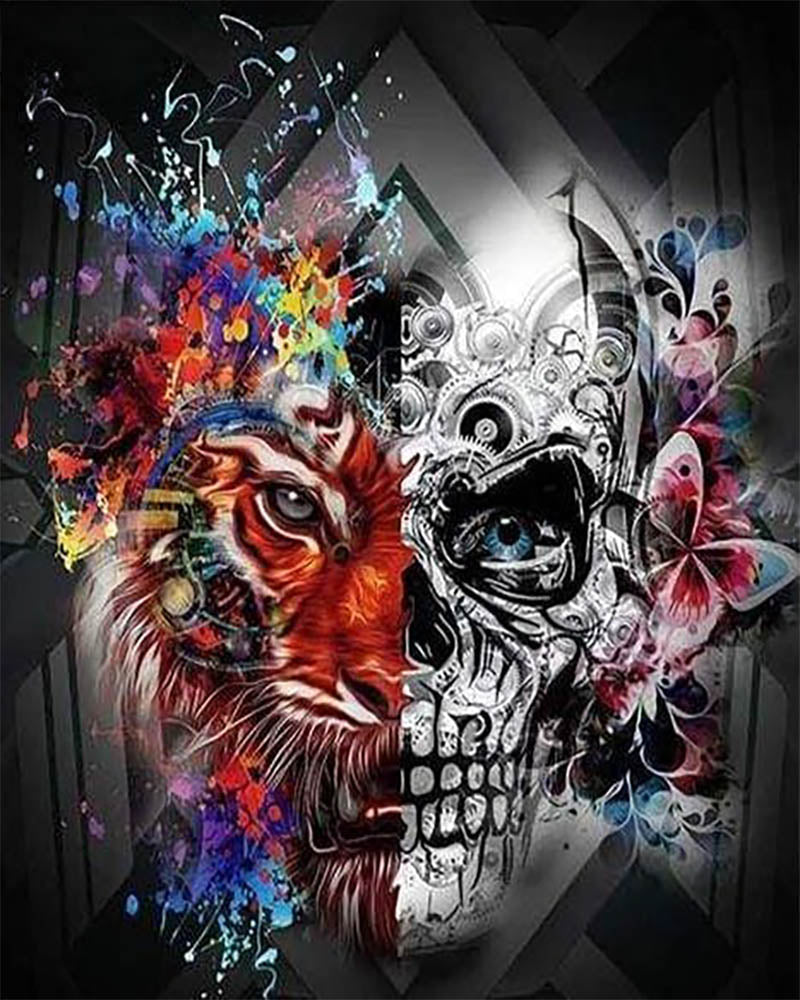 Lion and Skull