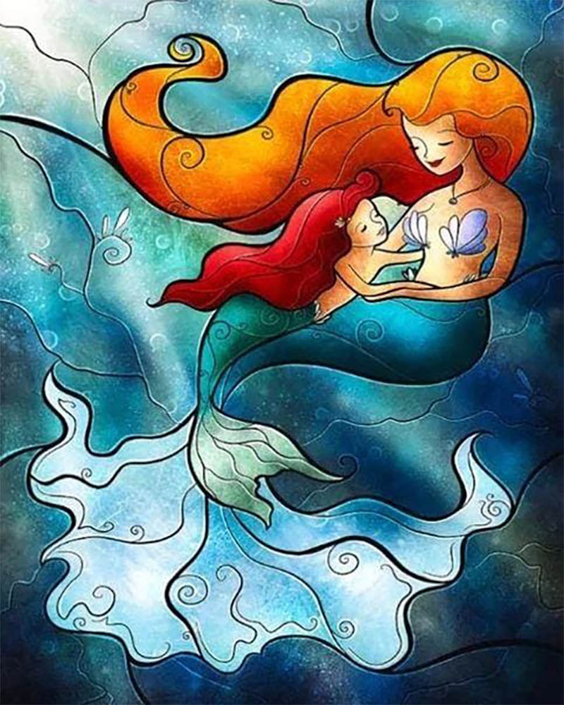 Little Mermaid Stained Glass