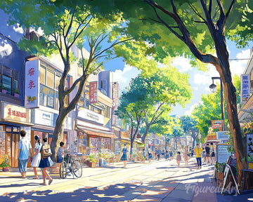 Local Market Street in Japan