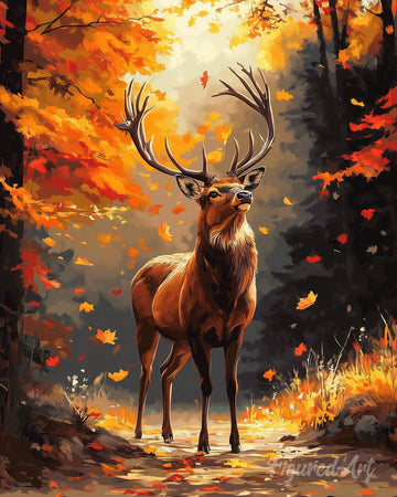 Majestic Stag in Fall