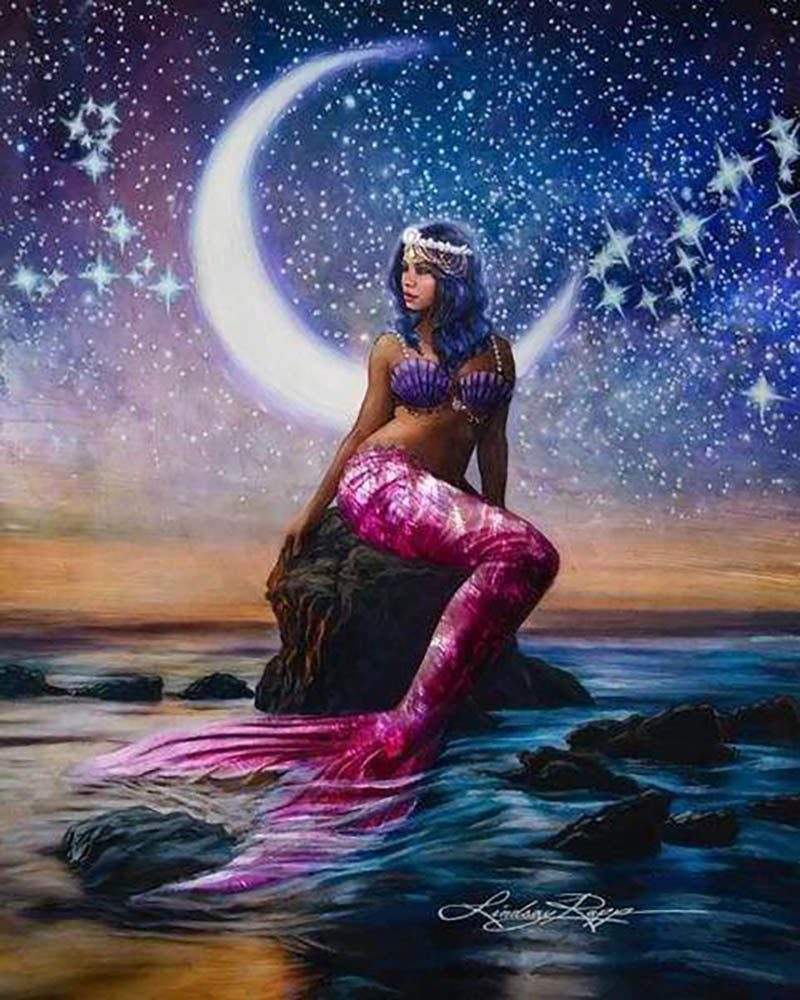 Mermaid and Crescent Moon