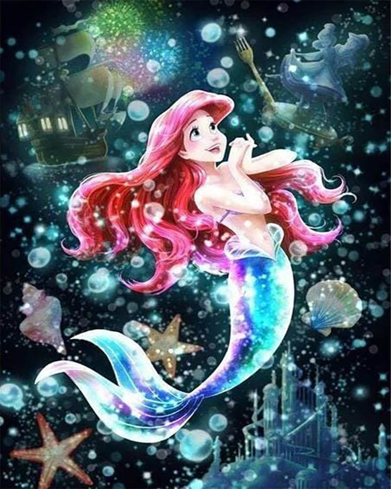 Mermaid and bubbles