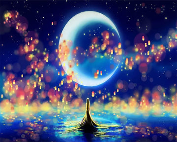 Moon and beautiful reflection
