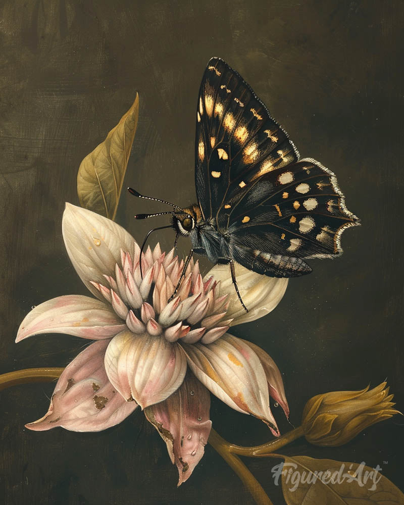 Mormon Butterfly and Flower