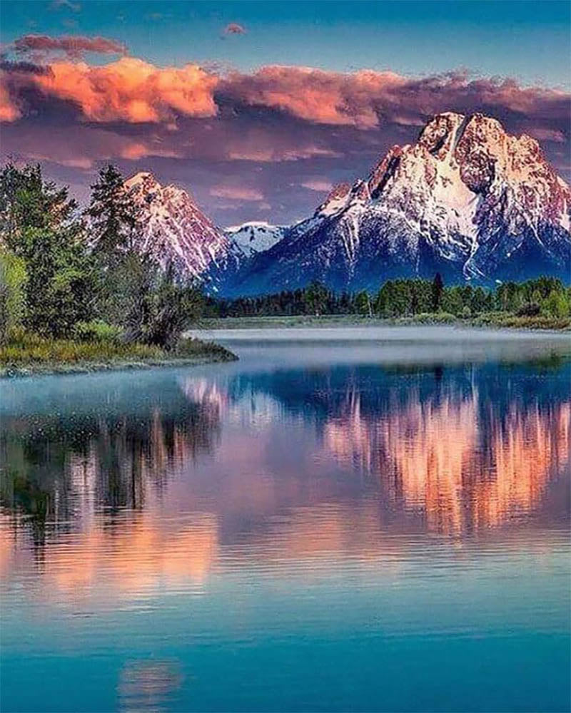 Mountain Landscape and Lake