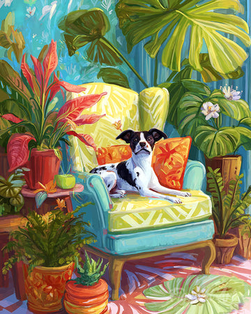 Plant Corner with Dog