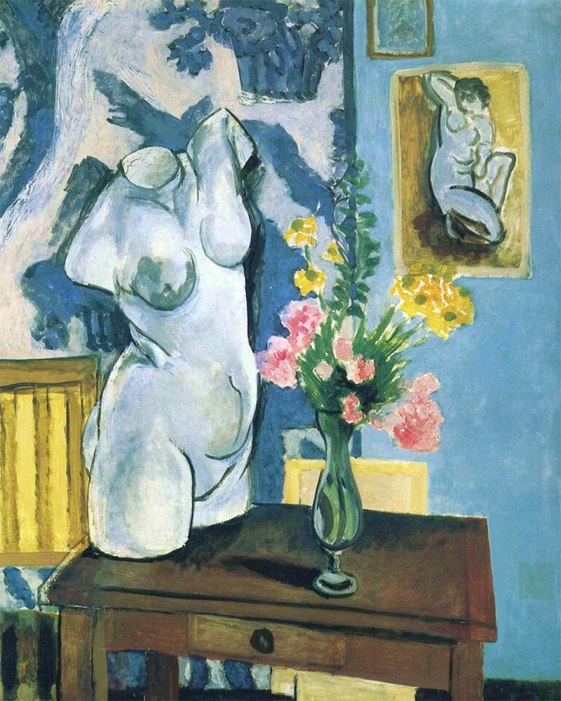 Plaster Torso with Bouquet of Flowers - Matisse