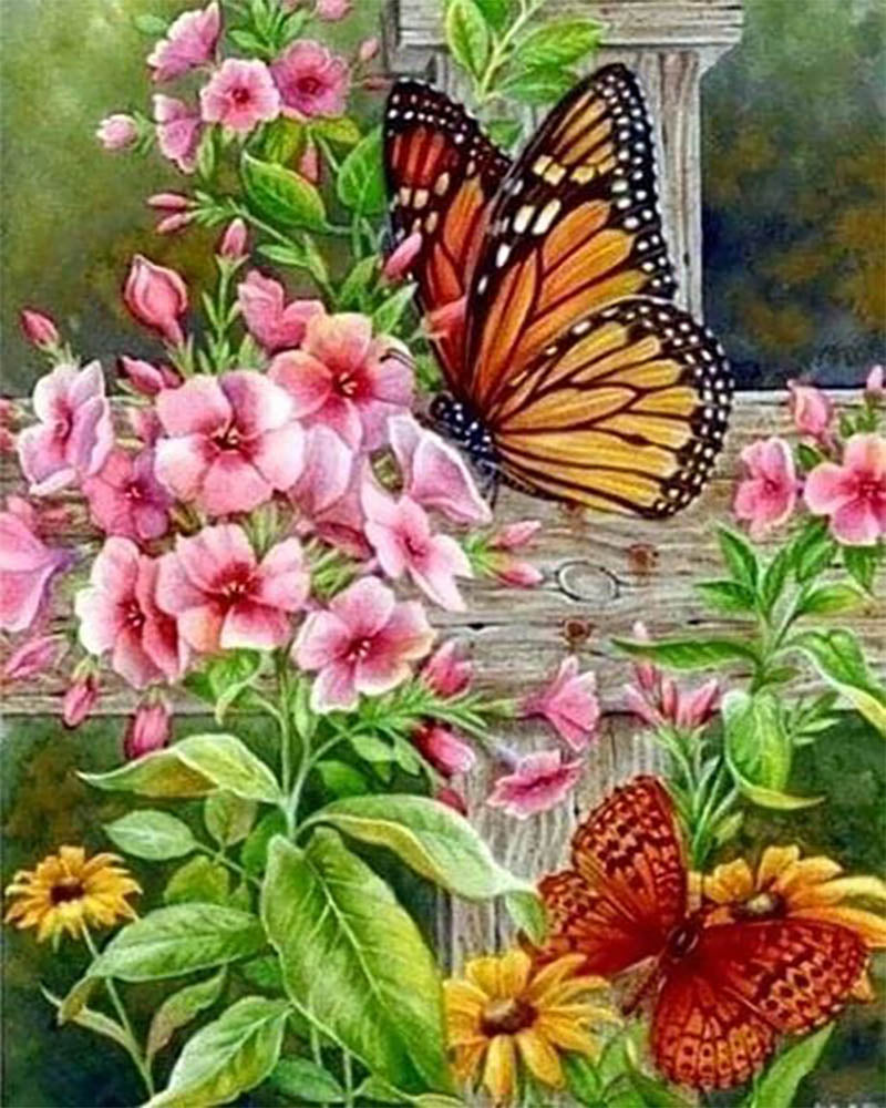 Pretty Butterflies and Flowers