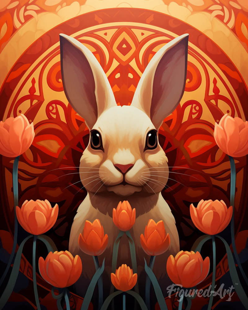 Rabbit Art Deco