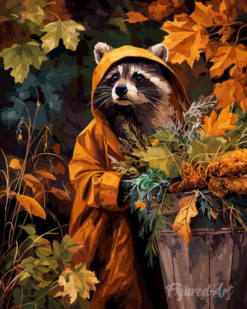 Raccoon in Raincoat