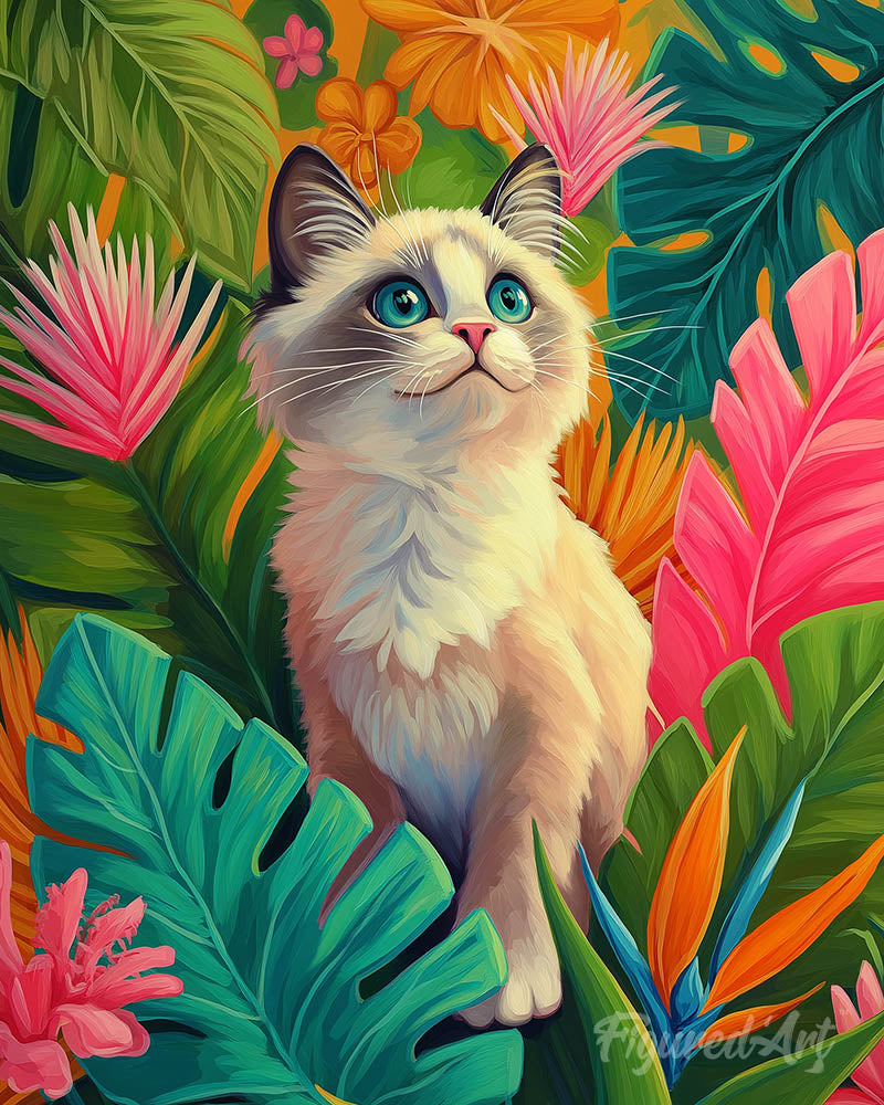 Ragdoll Kitten in Jungle